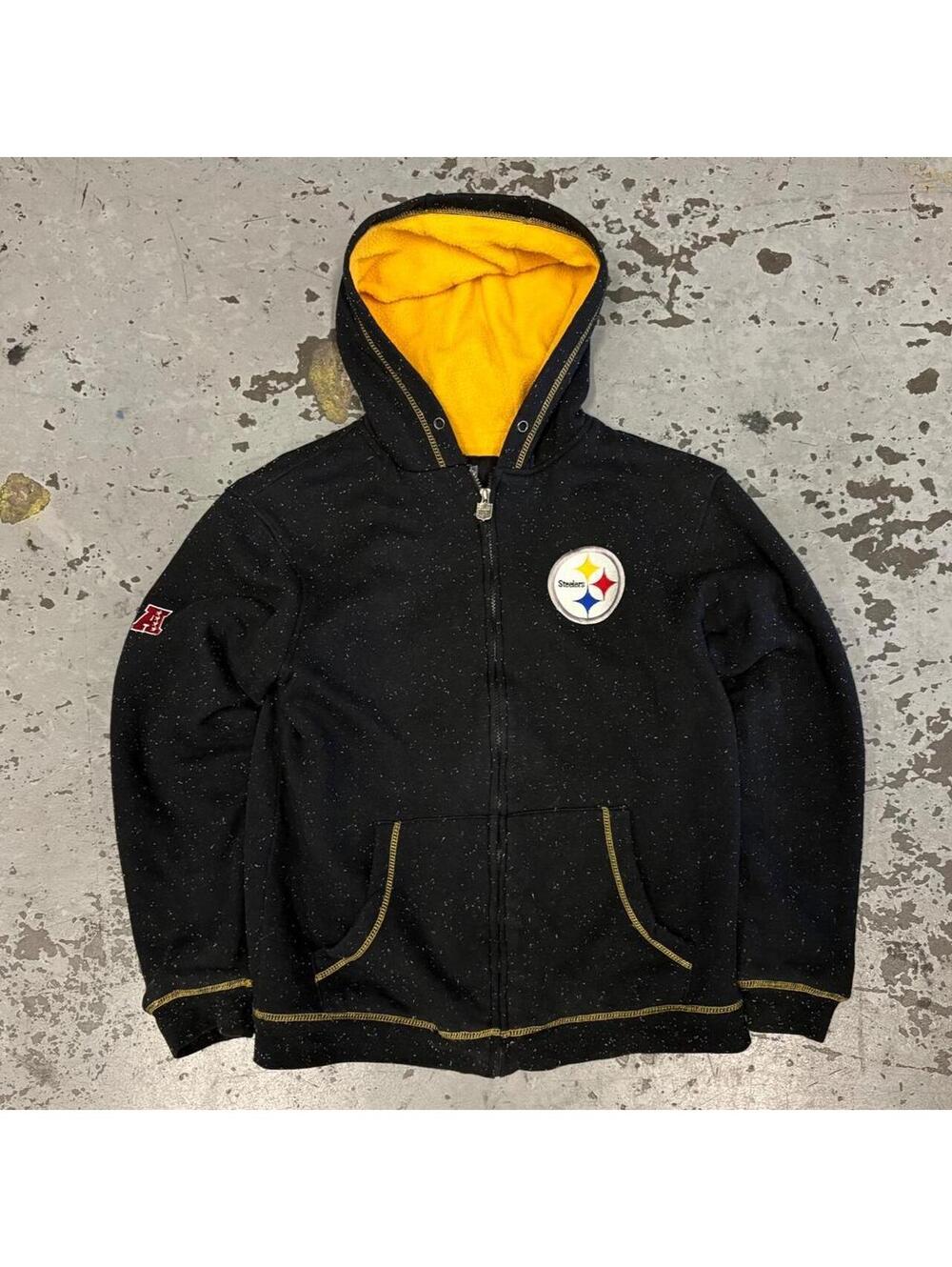 Fire fleece lined Y2K embroidered Pittsburgh Steelers NFL Hoodie